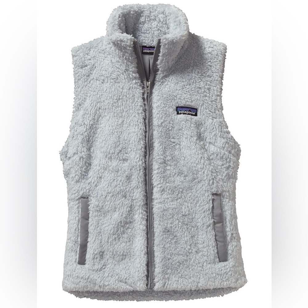 Patagonia Los Gatos Vest Women’s Size Small Gray Full Zip Fuzzy Jacket